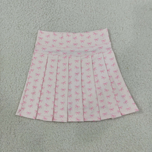 GLK0305 Pink yoga bow girl kids shorts skort 202608 RTS