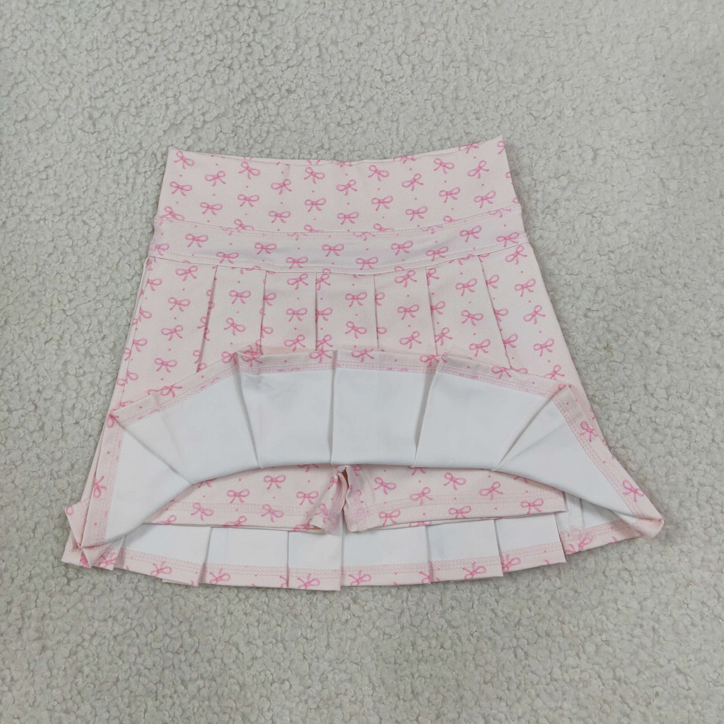 GLK0305 Pink yoga bow girl kids shorts skort 202608 RTS
