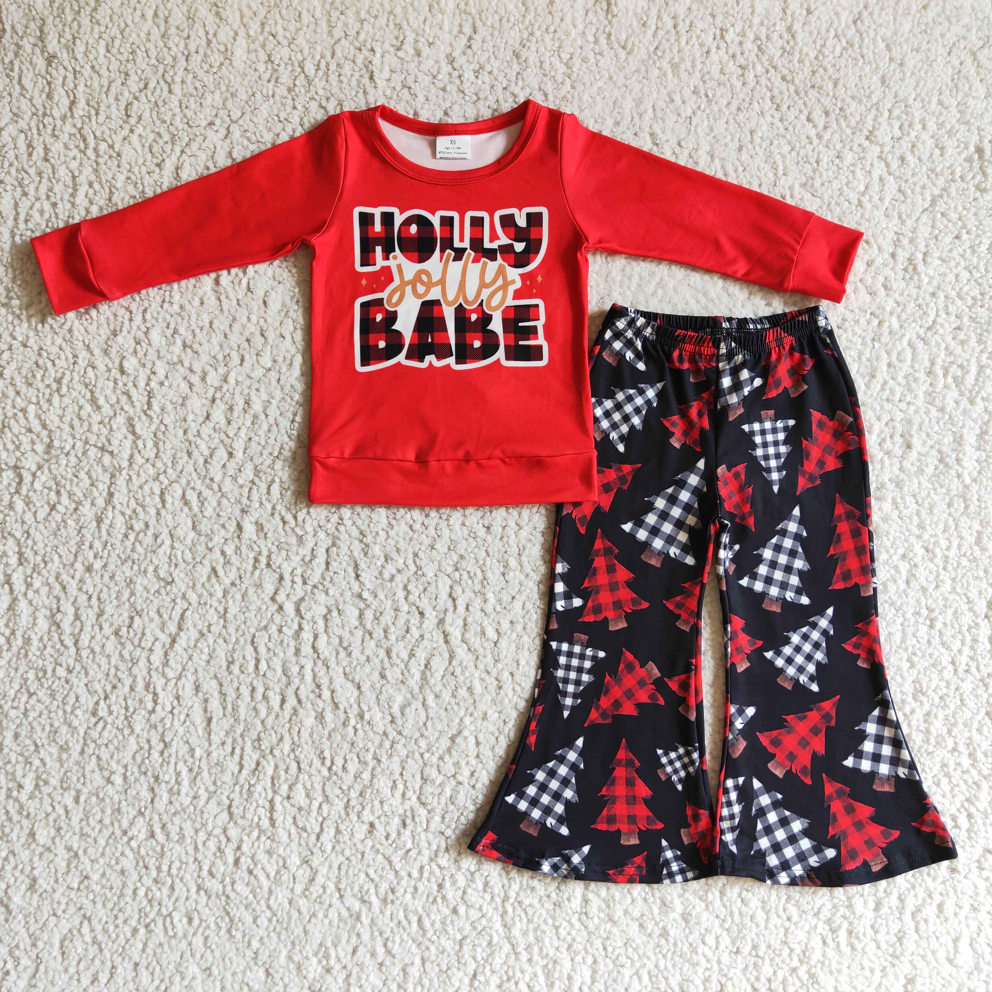 promotion price GLP0243 RTS girl christmas Ginger bow long sleeve girl ...