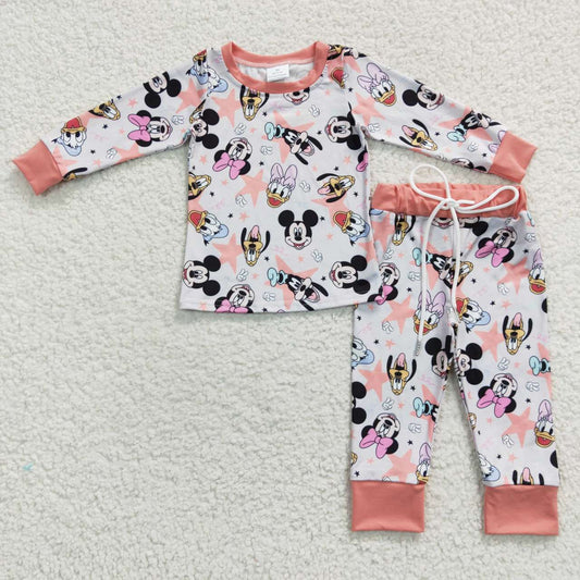 GLP0434  long sleeve cartoon mouse pajamas girl outfit 20230520 RTS