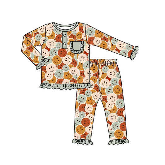 GLP0440 long sleeve smile pajamas girl boy pajamas outfit 20230510 preorder