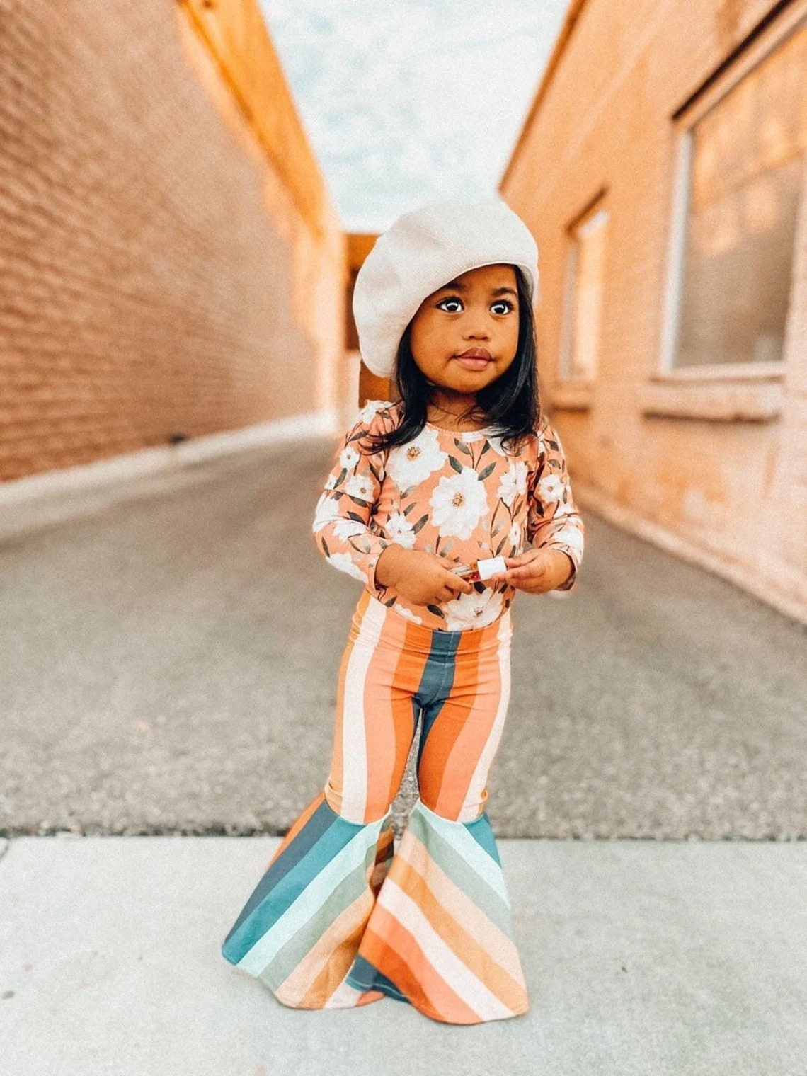 GLP0447 stripe flower fall short sleeve summer girl outfit 20230615 RTS