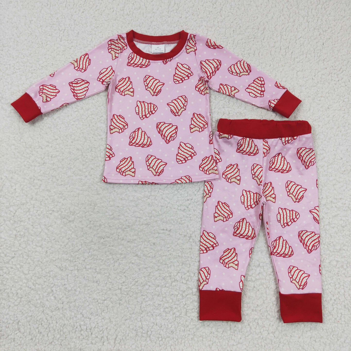 Christmas cake GLP0453 long sleeve kids girl pajamas outfit  20230614 RTS