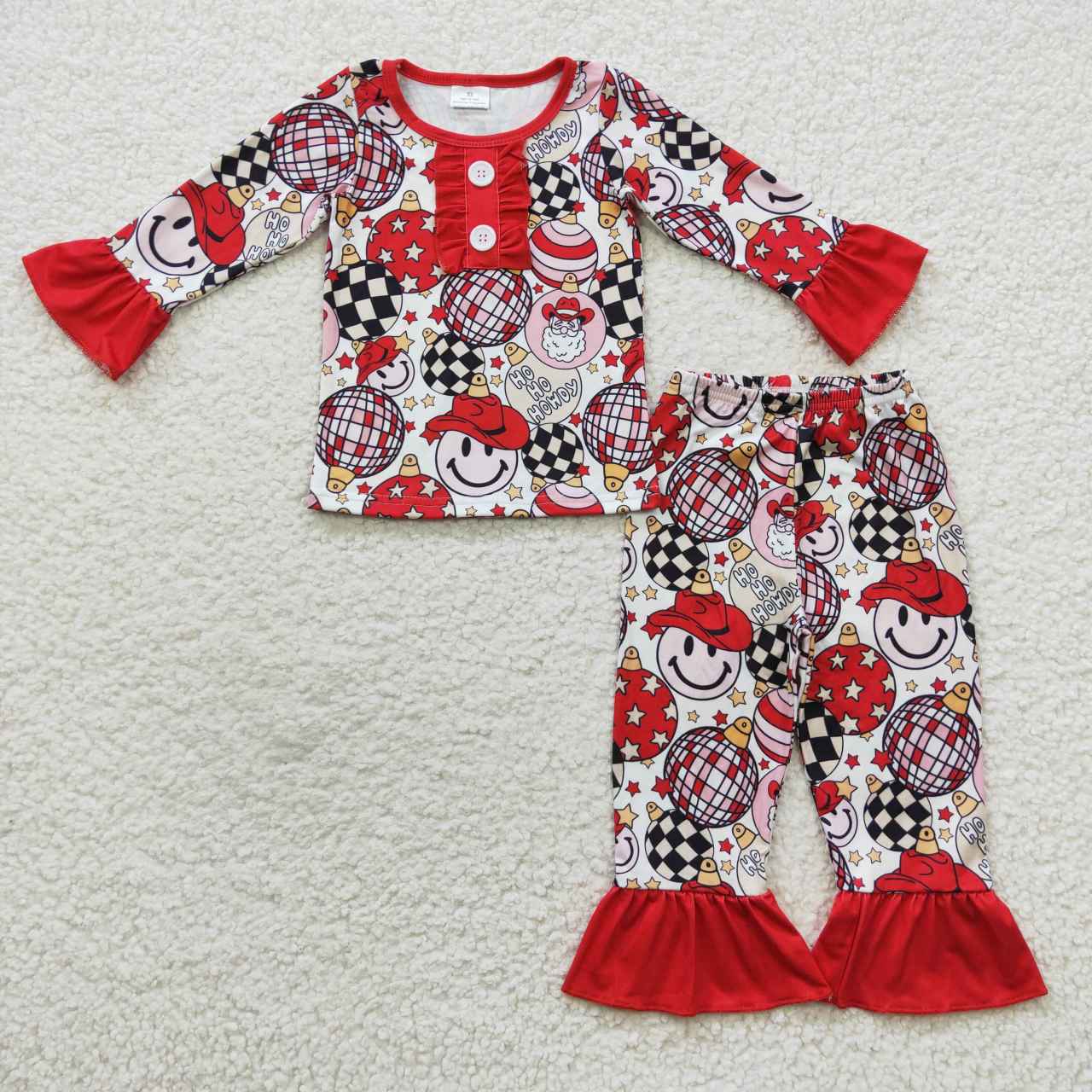 GLP0459 RTS Christmas long sleeve kids boy pajamas outfit  20230708