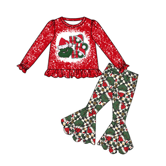 GLP0509 christmas cartoon deer long sleeve children boy girl outfit preorder 20230601