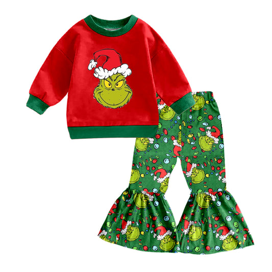 GLP0510 christmas cartoon deer long sleeve children boy girl outfit preorder 20230601