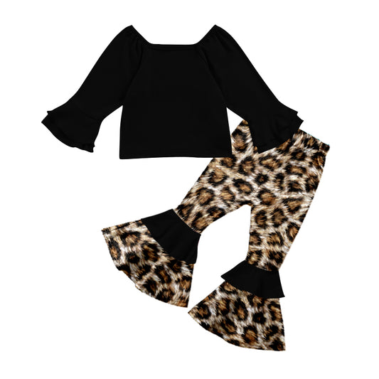 GLP0527 children long sleeve leopard children boys girl outfit preorder 20230607