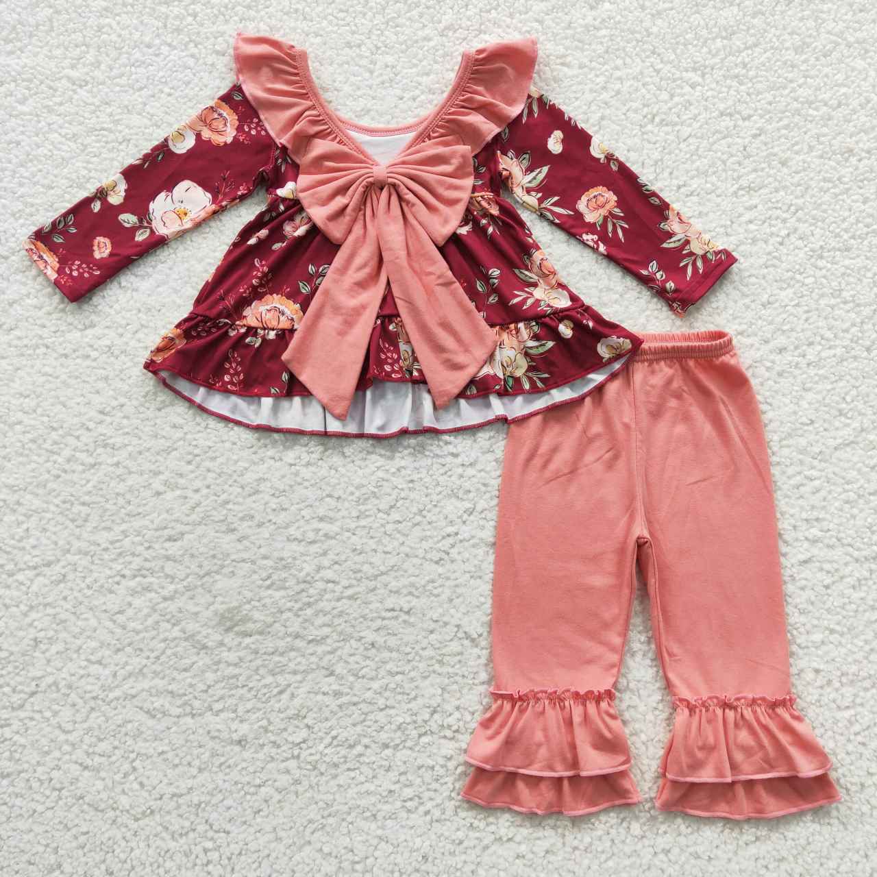 GLP0532 christmas santa long sleeve children boys girl outfit 20230706 RTS