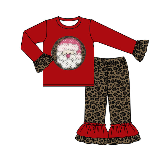 GLP0543  Christmas Sant long sleeve pants girl outfit 20230609