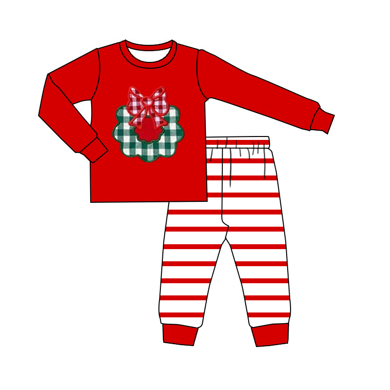 GLP0544  Christmas deer long sleeve pants pajamas boy outfit 20230609