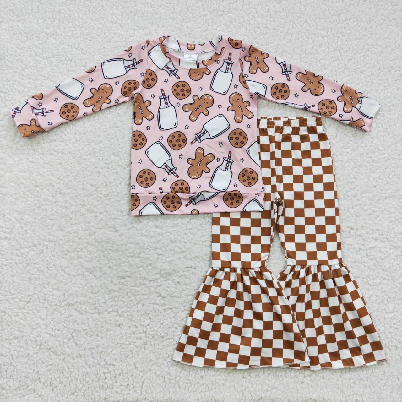GLP0554组合 season milk Christmas gingerbread long sleeve pants girl outfit 20230711 RTS