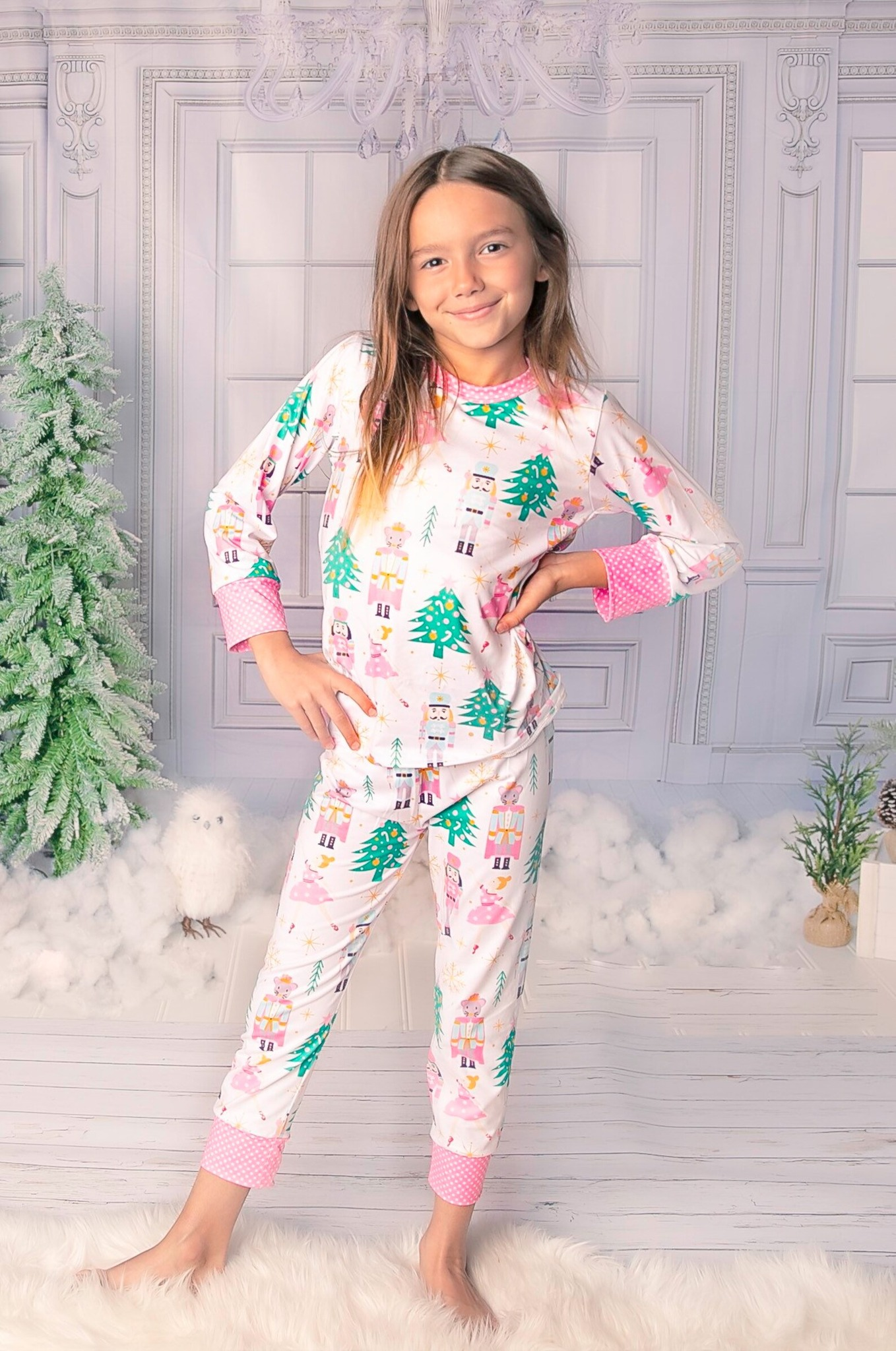 GLP0558 Christmas tree dance girl  nutcracker pajamas girl pajamas 20230705 RTS