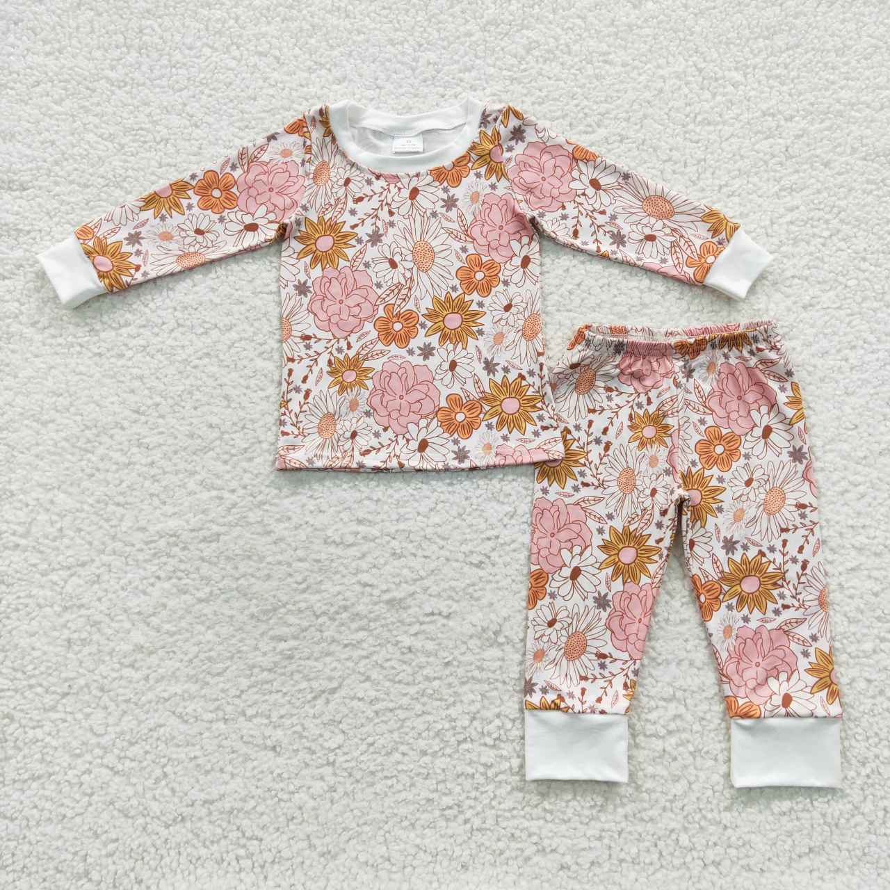 GLP0572 flower long sleeve children girl outfit pajamas RTS 20230720