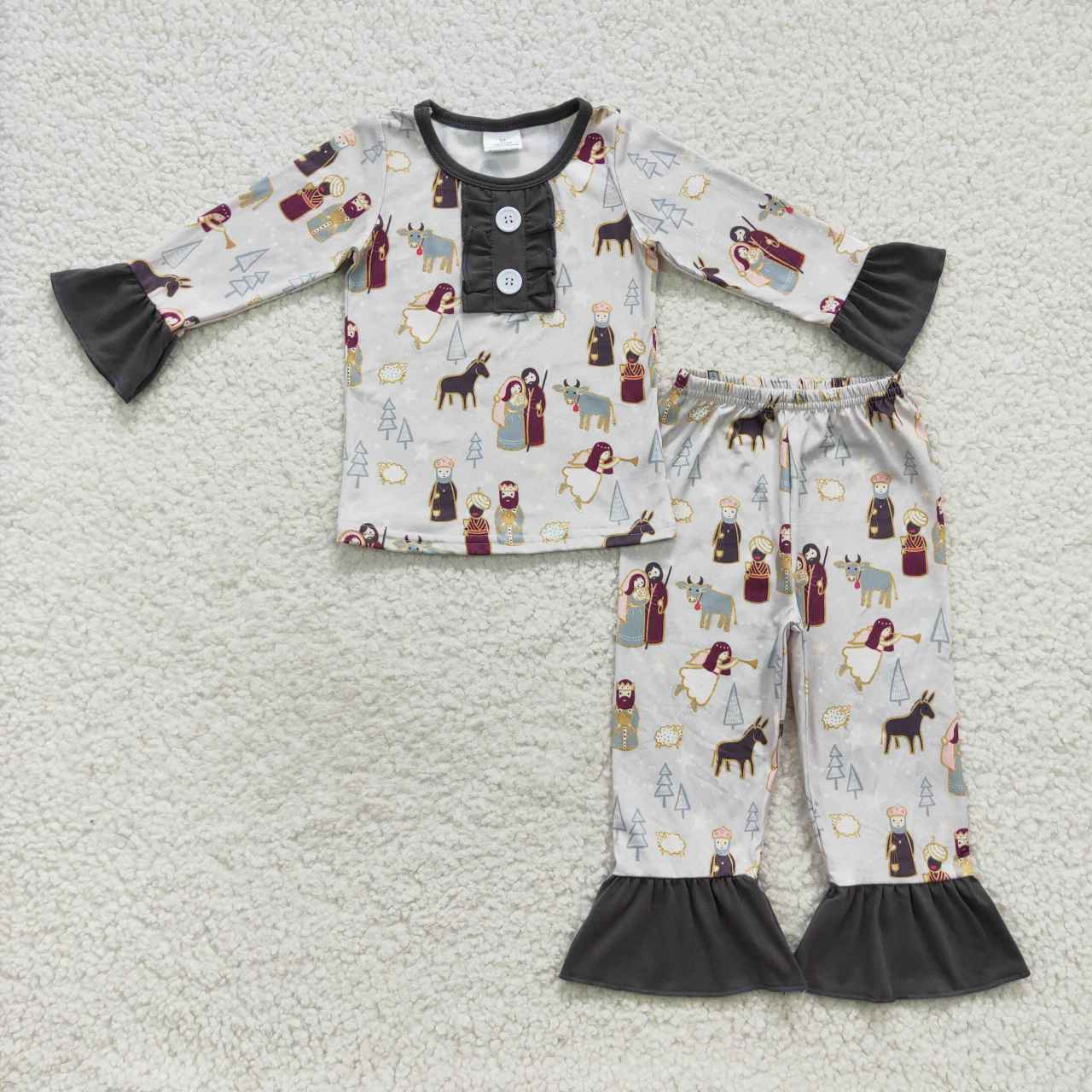 GLP0587 RTS Christmas juses cartoon long sleeve boy pajamas outfit 20230804