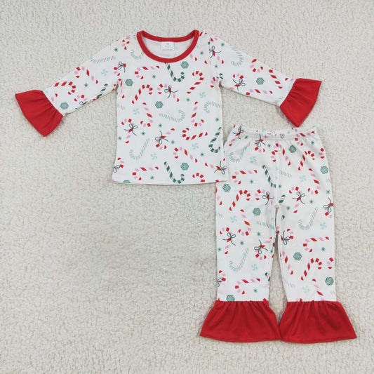 GLP0610 Christmas candy long sleeve pants boy girl pajamas outfit 20230802 RTS