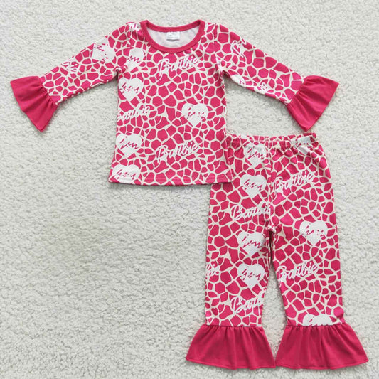 GLP0653 western barbie long sleeve children girl outfit pajamas RTS 202308123