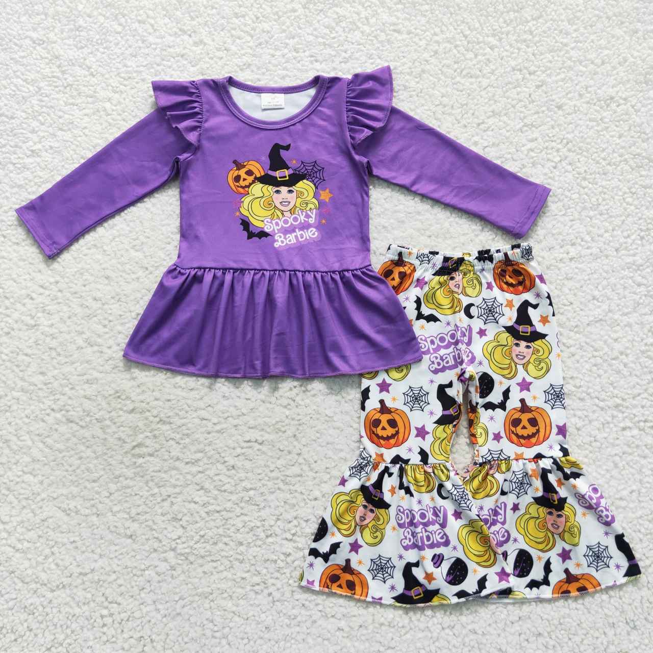 GLP0659 western halloween purple witch hat long sleeve girl outfit RTS