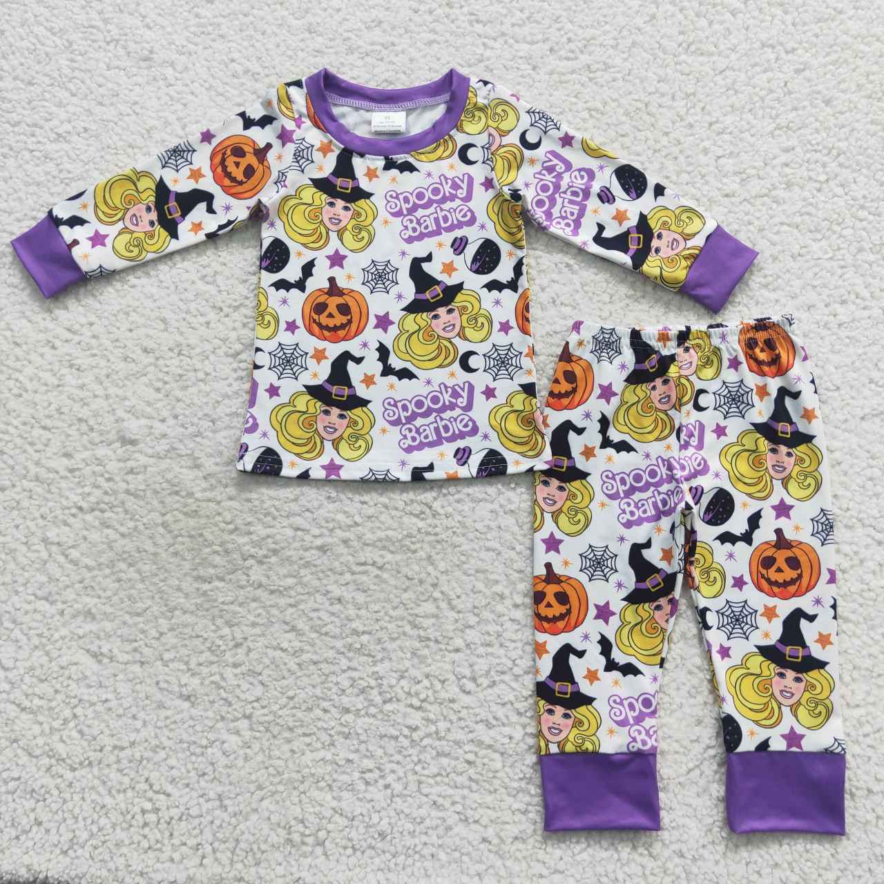 GLP0661 western halloween purple witch hat long sleeve girl pajamas outfit RTS  20230830