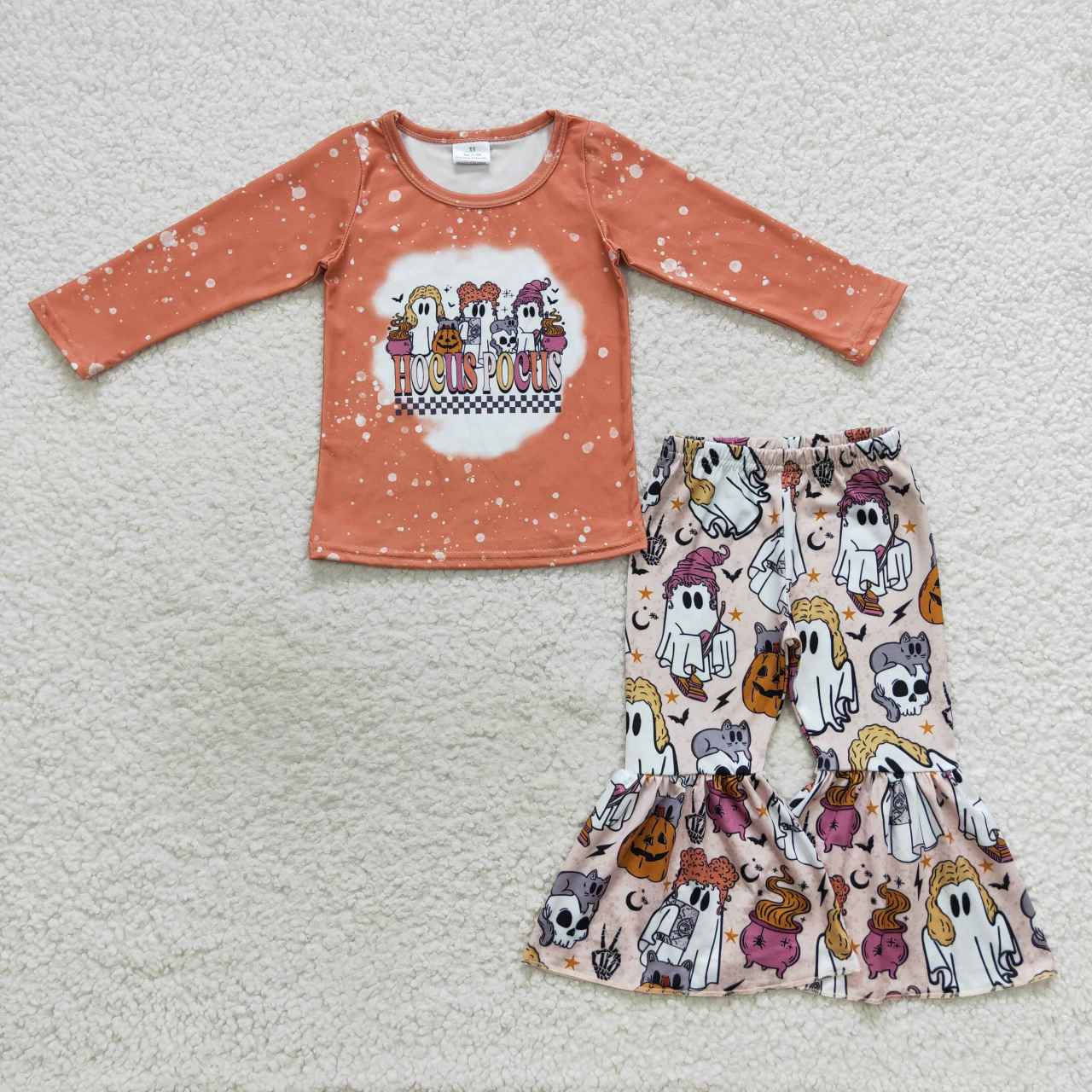 GLP0672 season halloween boo long sleeve pants girl outfit 20230920 RTS