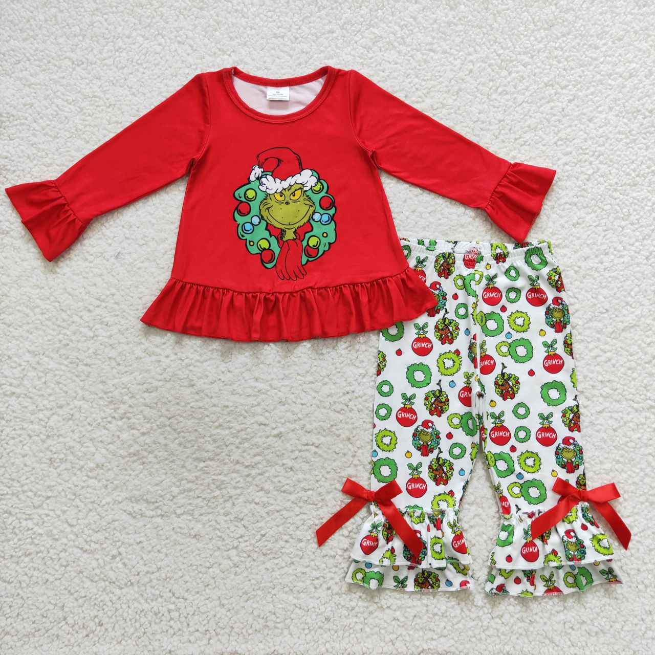 GLP0690 western Christmas grin long sleeve girl outfit 20230925 RTS