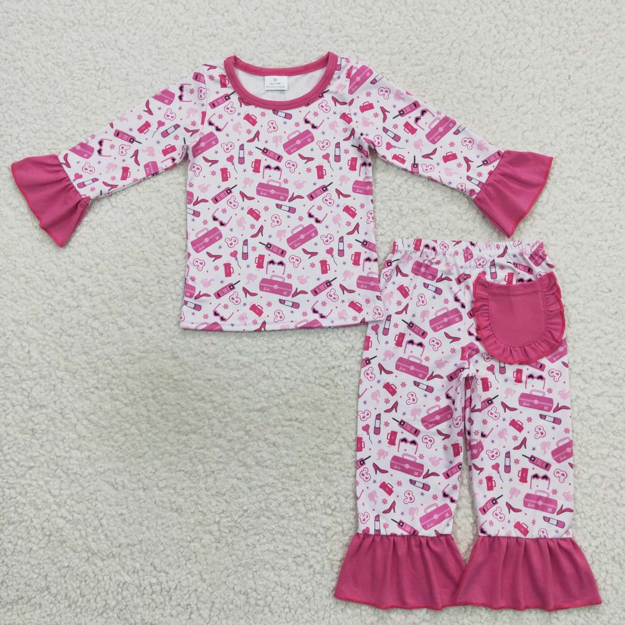 GLP0701 RTS barbie long sleeve duck kids girl pajamas outfit 202230914