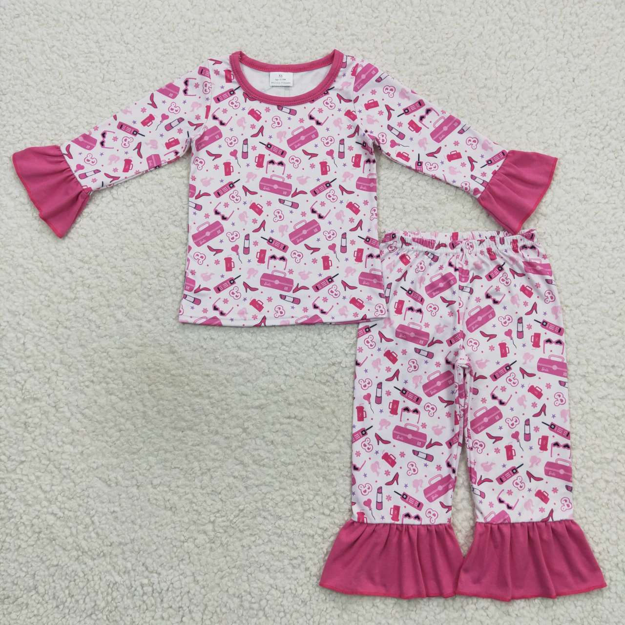 GLP0701 RTS barbie long sleeve duck kids girl pajamas outfit 202230914