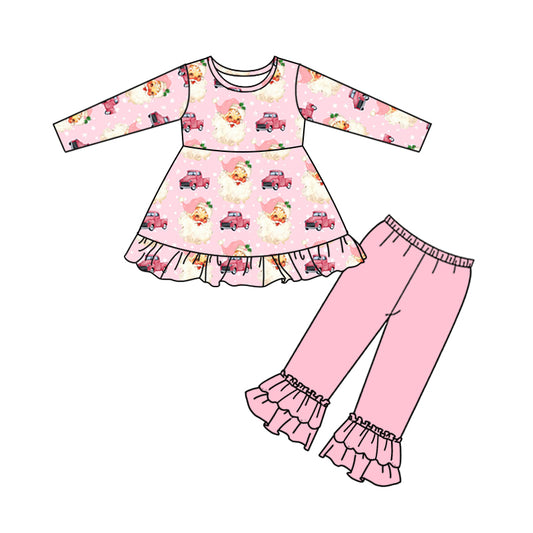 GLP0734 western christmas santa long sleeve girl outfit 20230810 preorder
