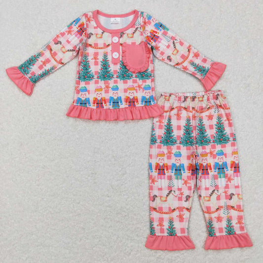 GLP0749 RTS king long sleeve pants pink girl outfit pajamas 20231107