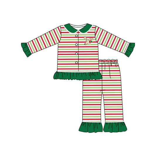 GLP0754 preorder christmas long sleeve duck kids girl pajamas outfit 202230823