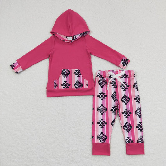 RTS GLP0780 western cow hoodie long sleeve jogging pants girl outfit 20231017 RTS