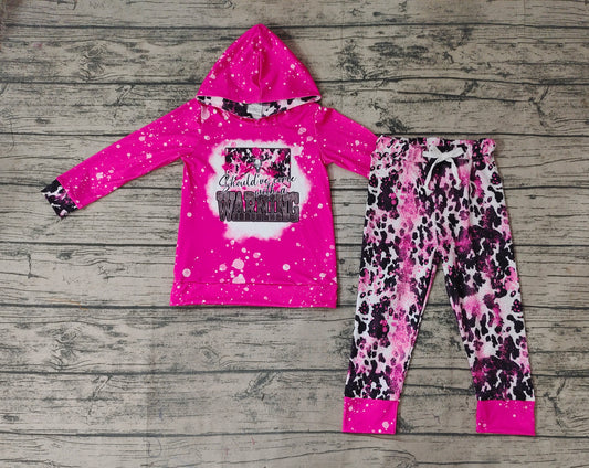 preorder GLP0797 western warning hoodie long sleeve jogging pants girl outfit 20230926