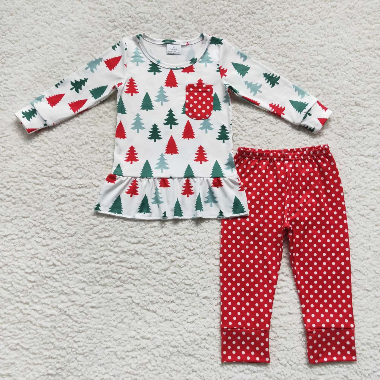 RTS GLP0803 Christmas tree long sleeve pants girl outfit 20230925 RTS