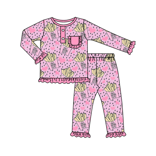 GLP0804  fires before guys long sleeve girl pink pajamas outfit preorder 20230904