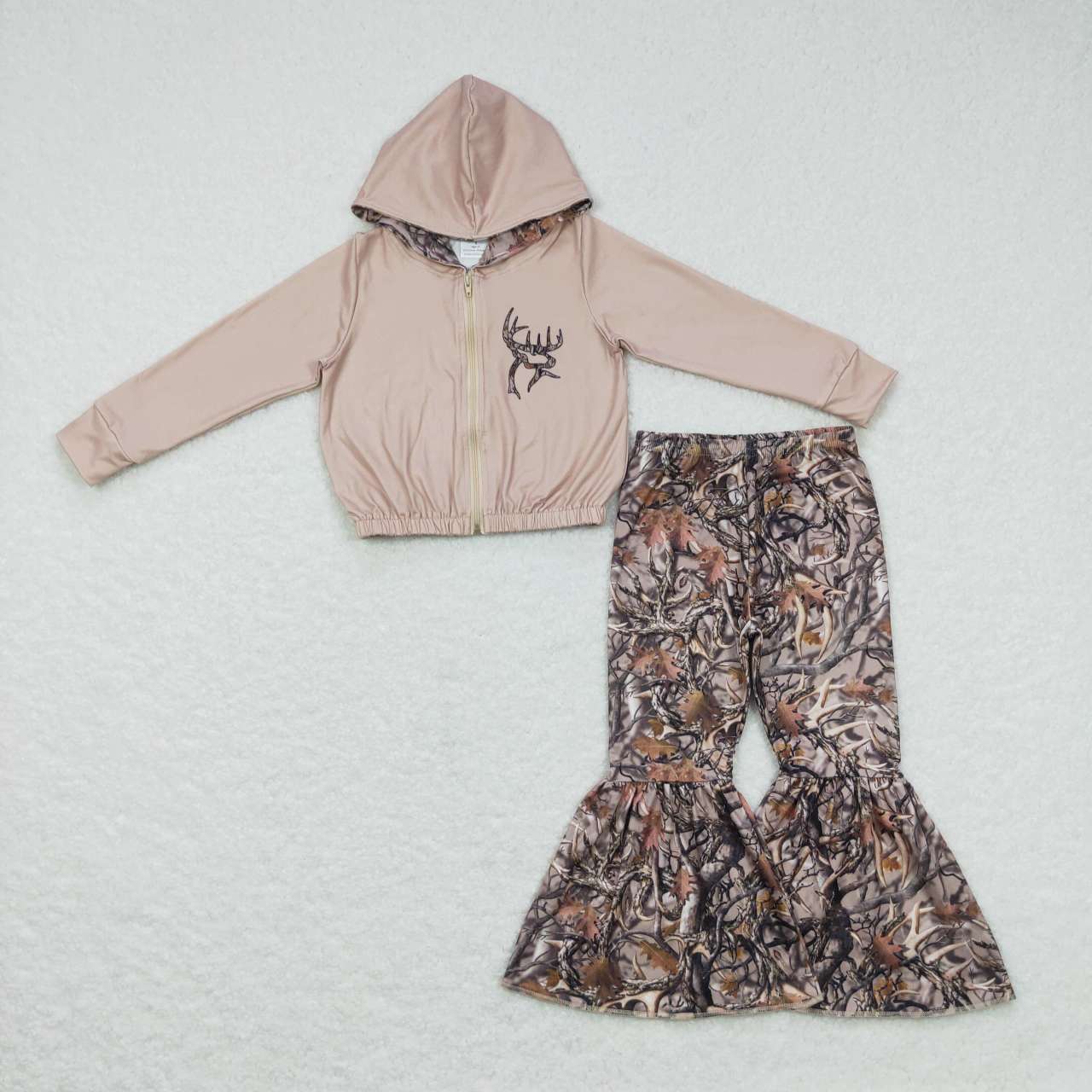 GLP0821 western deer hoodie long sleeve  bell pants girl outfit 20231025 RTS