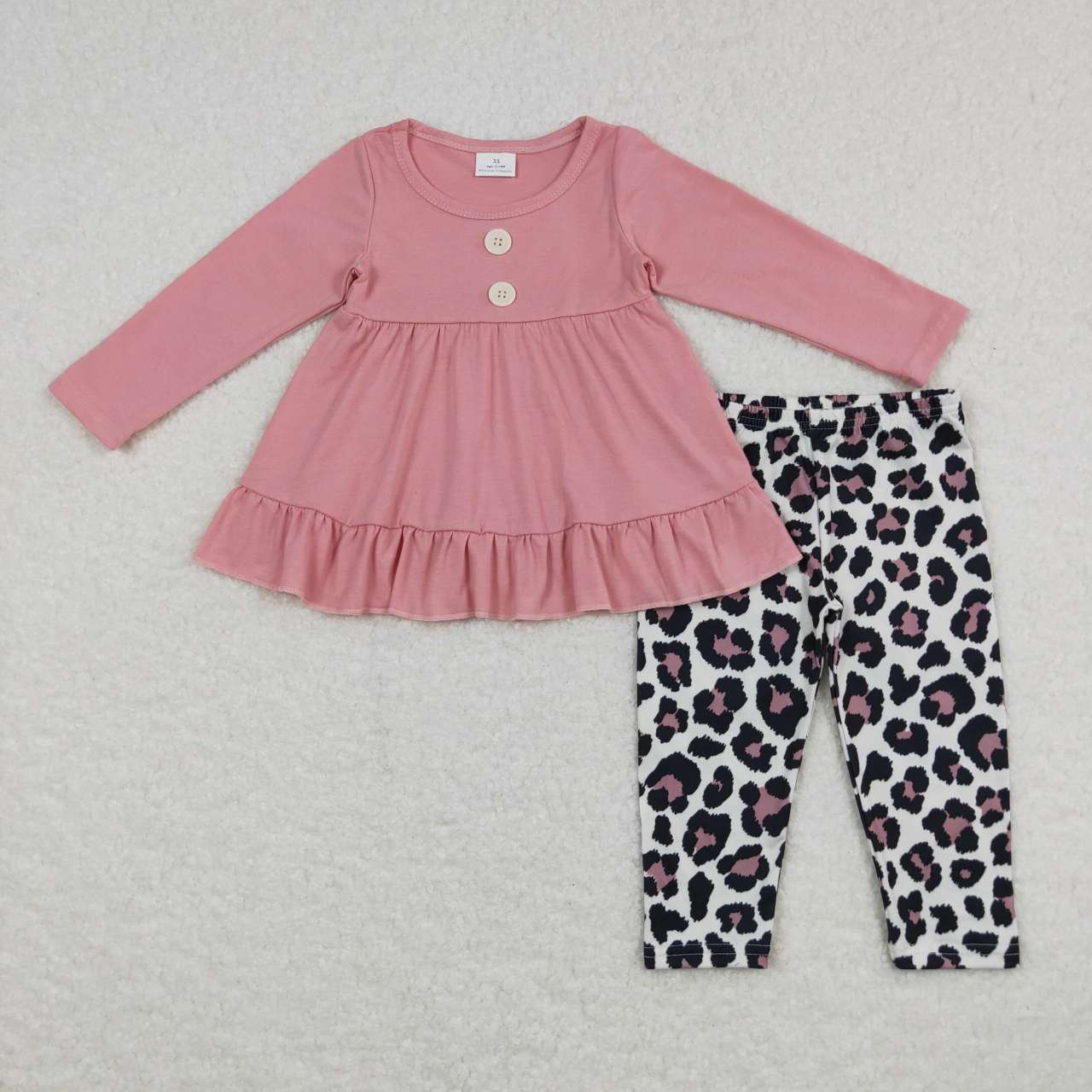 GLP0853 leopard pink long sleeve girl outfit RTS 20231016