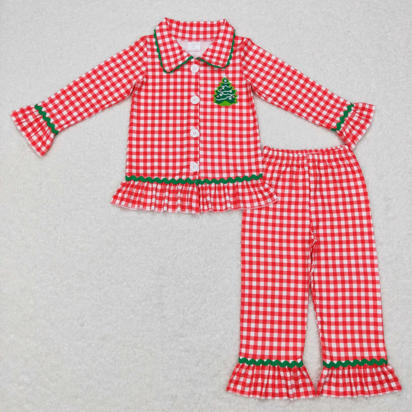 GLP0854 Christmas tree long sleeve girl pajamas outfit 20231025 RTS