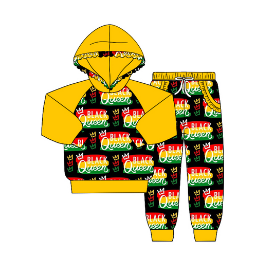 GLP0856 black history long sleeve  boy yellow zip up hoodie outfit preorder 20230916