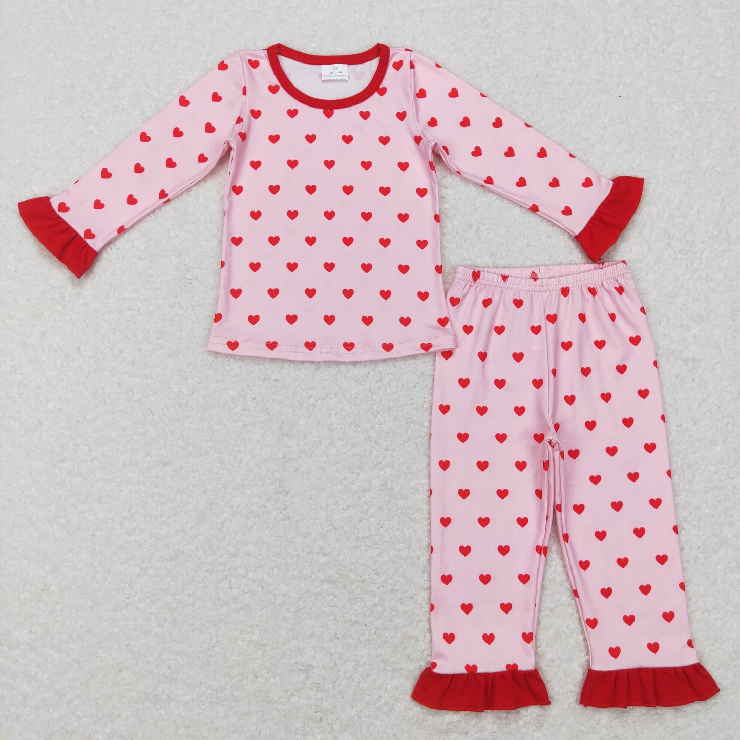 GLP0864 RTS love long sleeve pants pink girl outfit pajamas 20231107