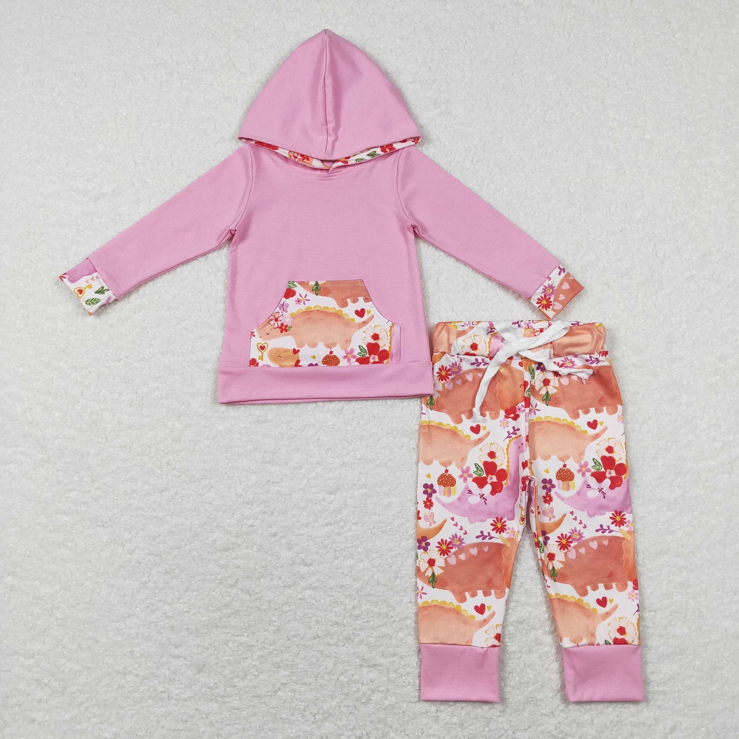 GLP0865 RTS  dinousaur hoodie pockets long sleeve girl outfit 20231204