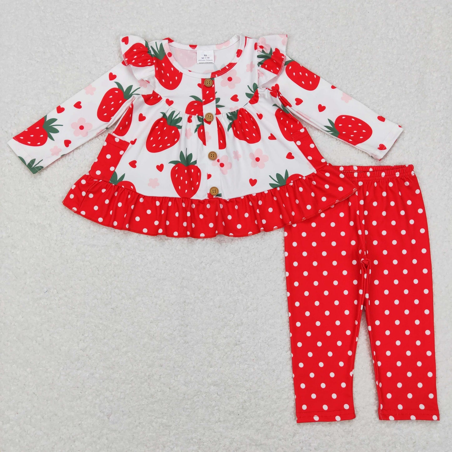 GLP0892 strawberry long sleeve girl outfit  20231121 RTS