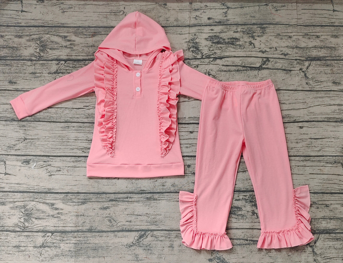 preorder GLP0895 western blue hoodie long sleeve ruffle  pants girl outfit 20231010