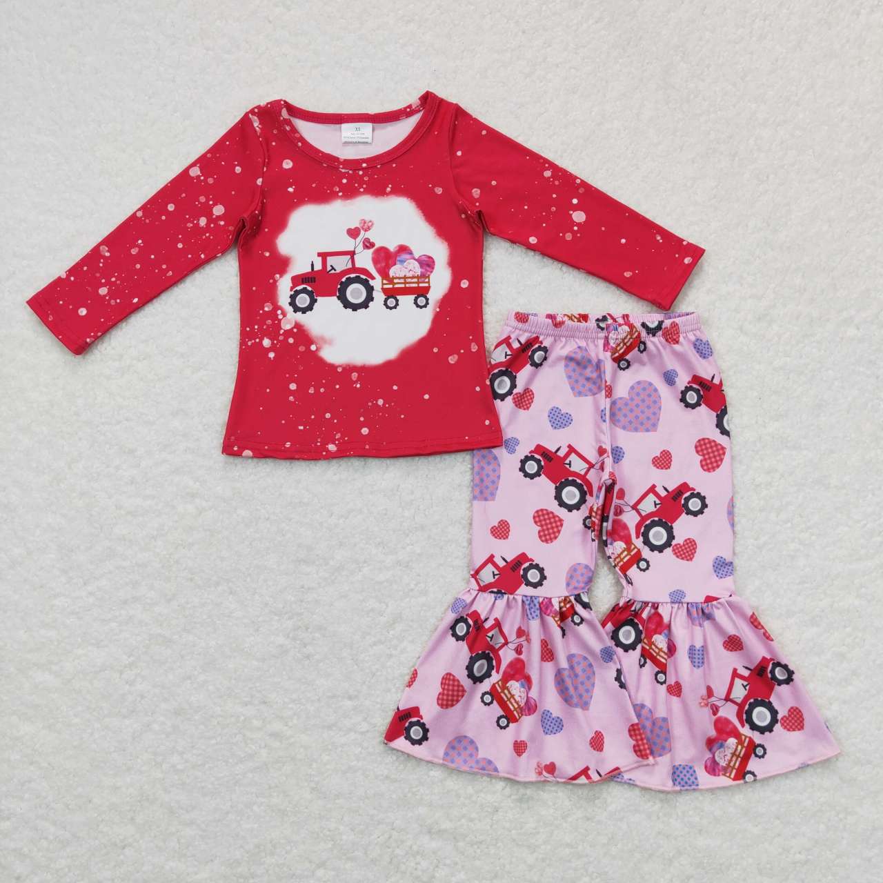 GLP0902 Valentine love car long sleeve girl outfit RTS 20231028