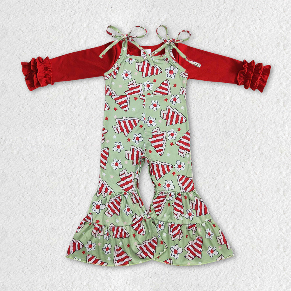 GLP0948组合 flower cake chirstimas overall Long Sleeve jumpsuit Girl outfit  RTS 20231005