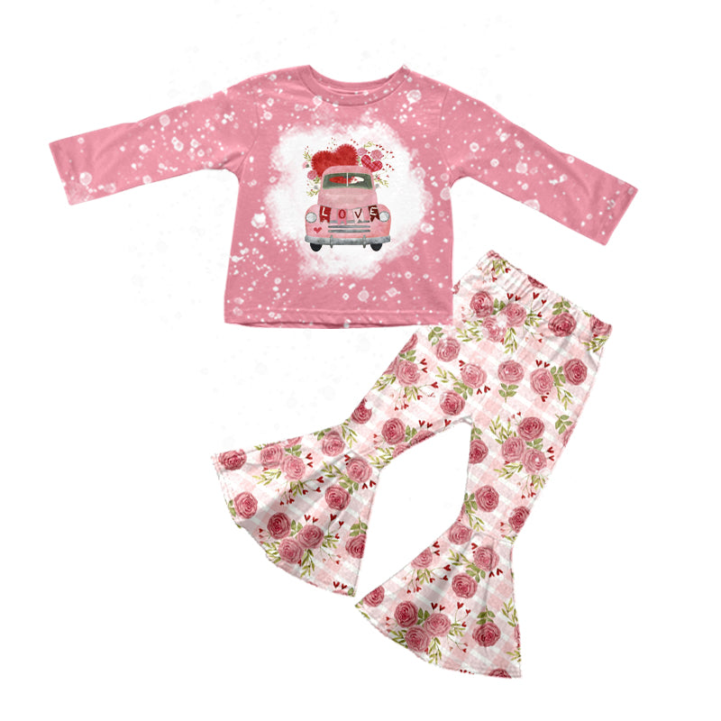 GLP0952 love valentine car long sleeve girl outfit preorder 20231005