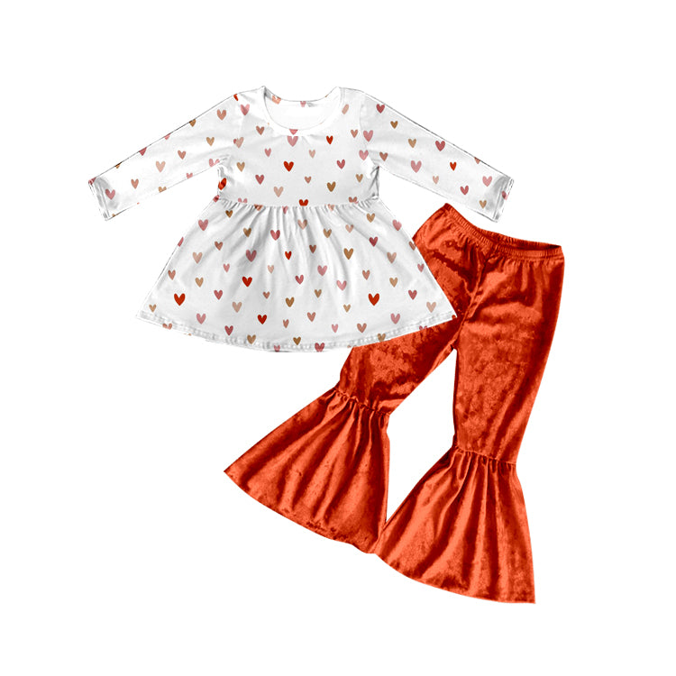 GLP0964组合 wetern flare love orange long sleeve girl outfit preorder 20231019