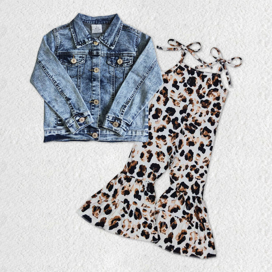 GLP0966 RTS long sleeve blue jeans denim jacket cost overall leopard girl outfit 20231012 的副本