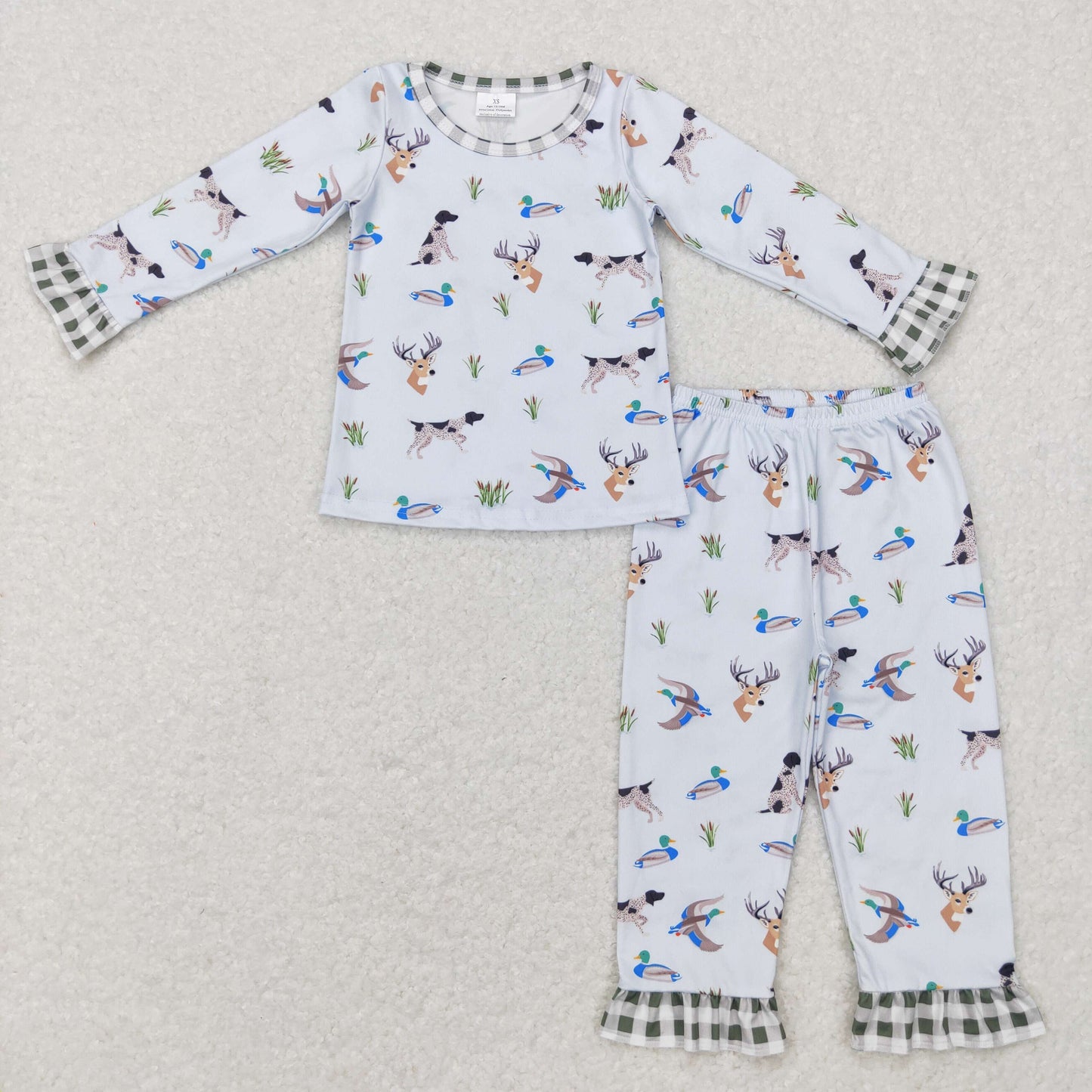 BLP0410 long sleeve western duck dog boy pajamas set RTS 20231104