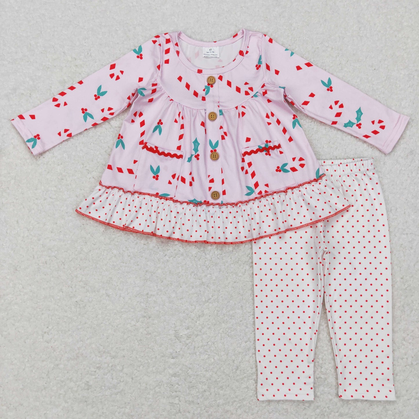 GLP0975 long sleeve Christmas candy girl outfit long sleeves set RTS 202407  sibling