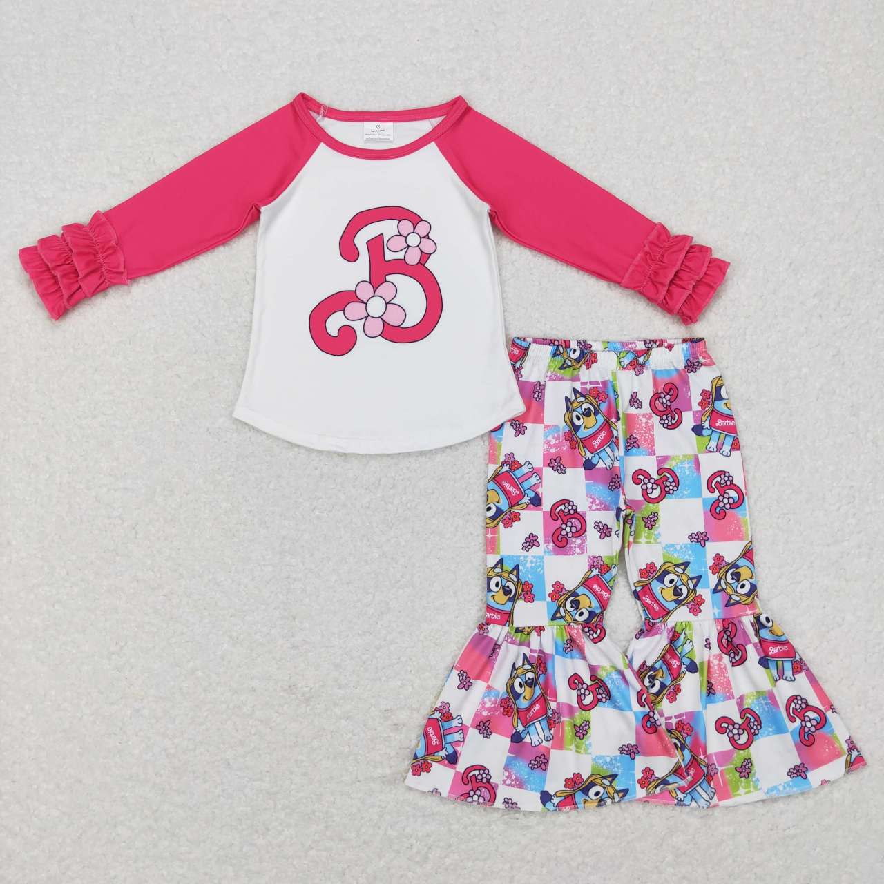 GLP0996 bluey dog long sleeve girl outfit RTS 20231121 RTS