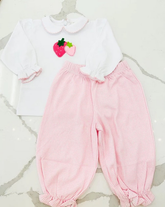 GLP1055 preorder fruit strawberry long sleeve girl pink  outfit 202231110